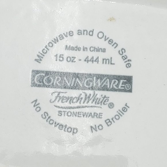 Corningware French White Ribbed Casseroles 15 Oz Oval Baker 24 Oz Round Baker - Picture 7 of 13